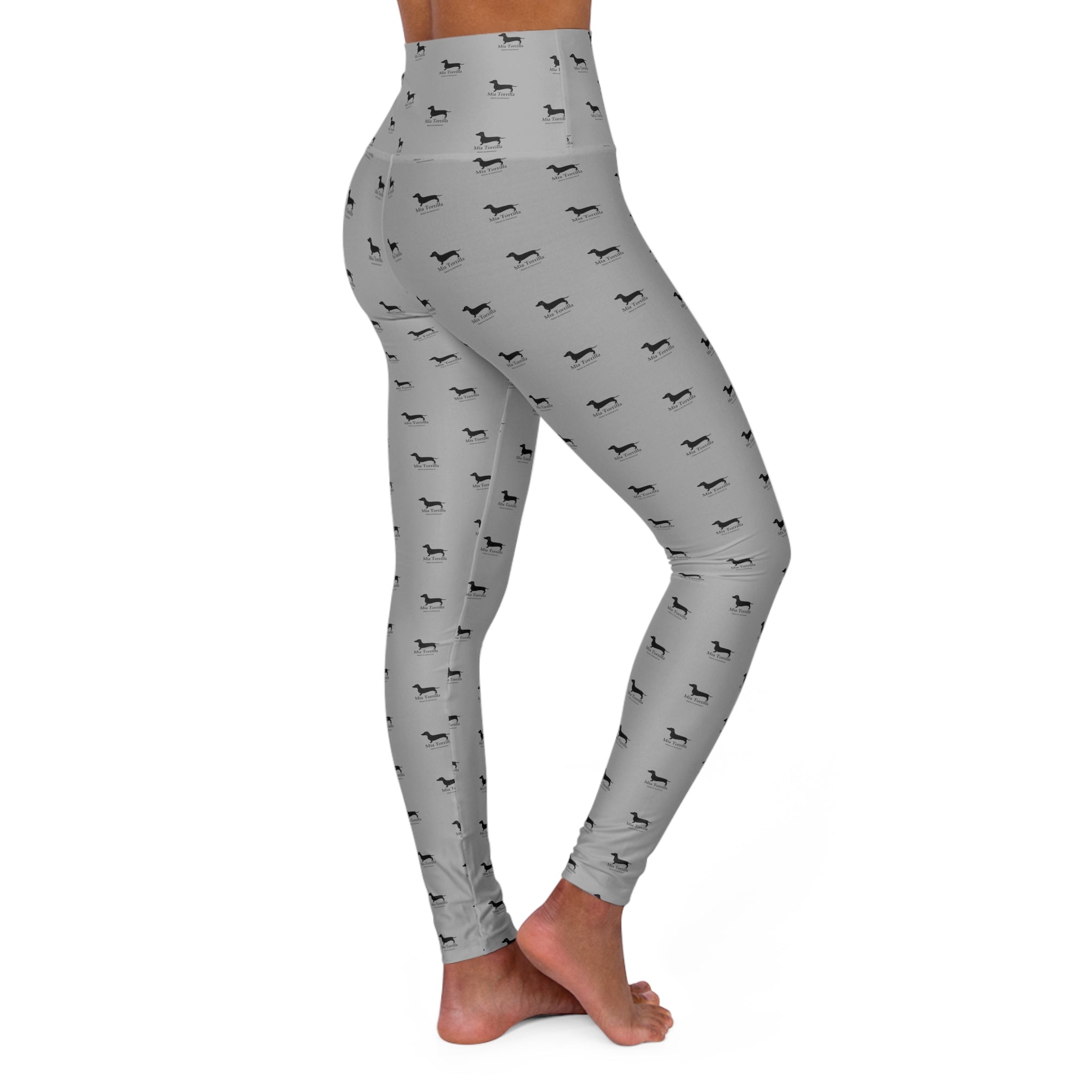 Mia Tortilla Leggings — High-Waisted Dachshund Print