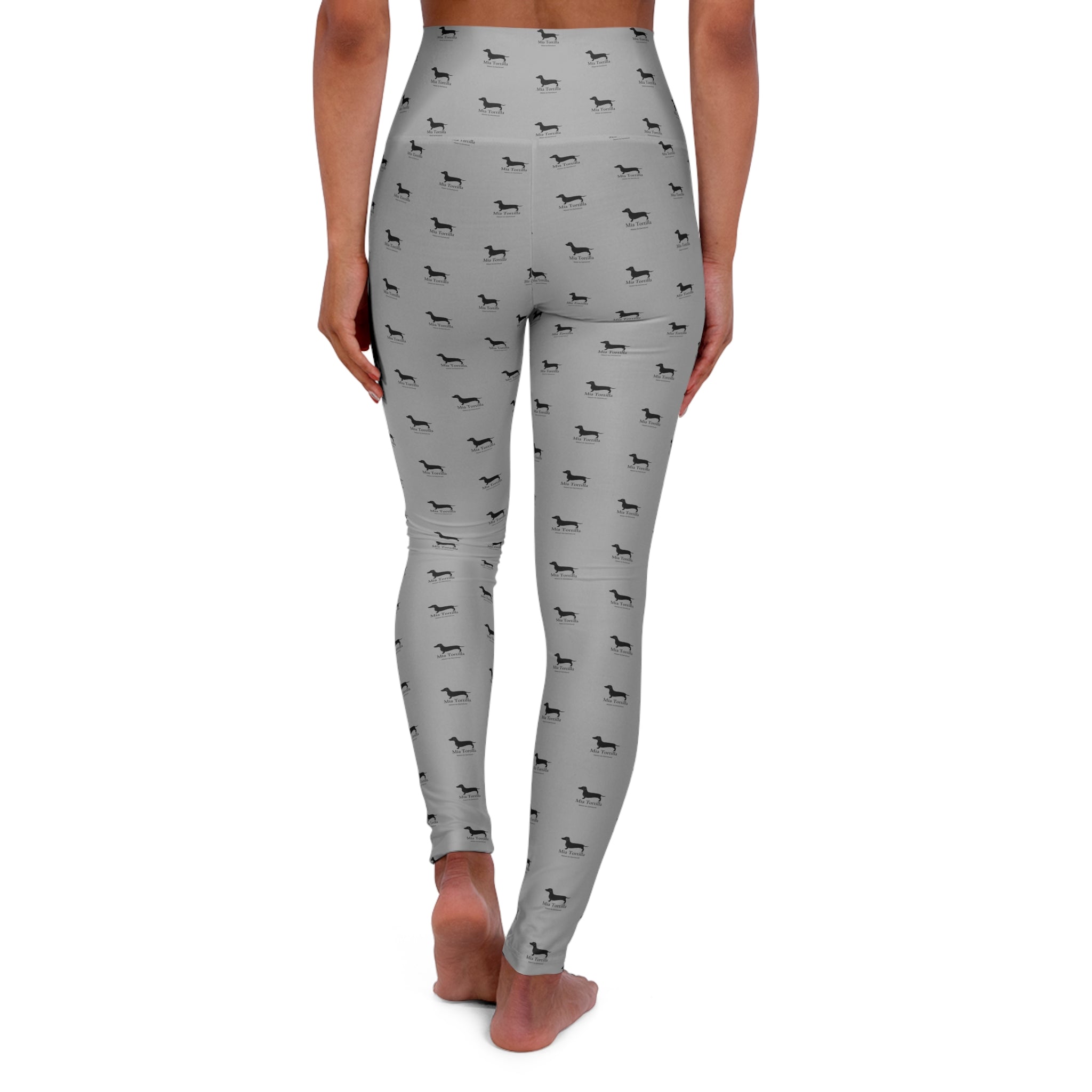 Mia Tortilla Leggings — High-Waisted Dachshund Print