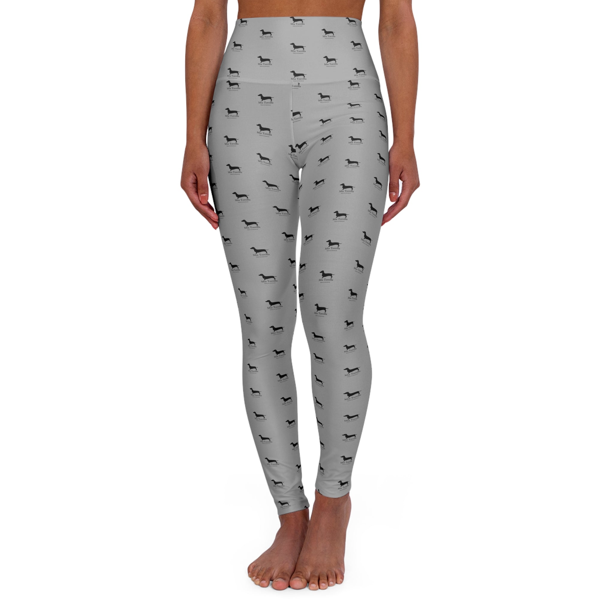 Mia Tortilla Leggings — High-Waisted Dachshund Print
