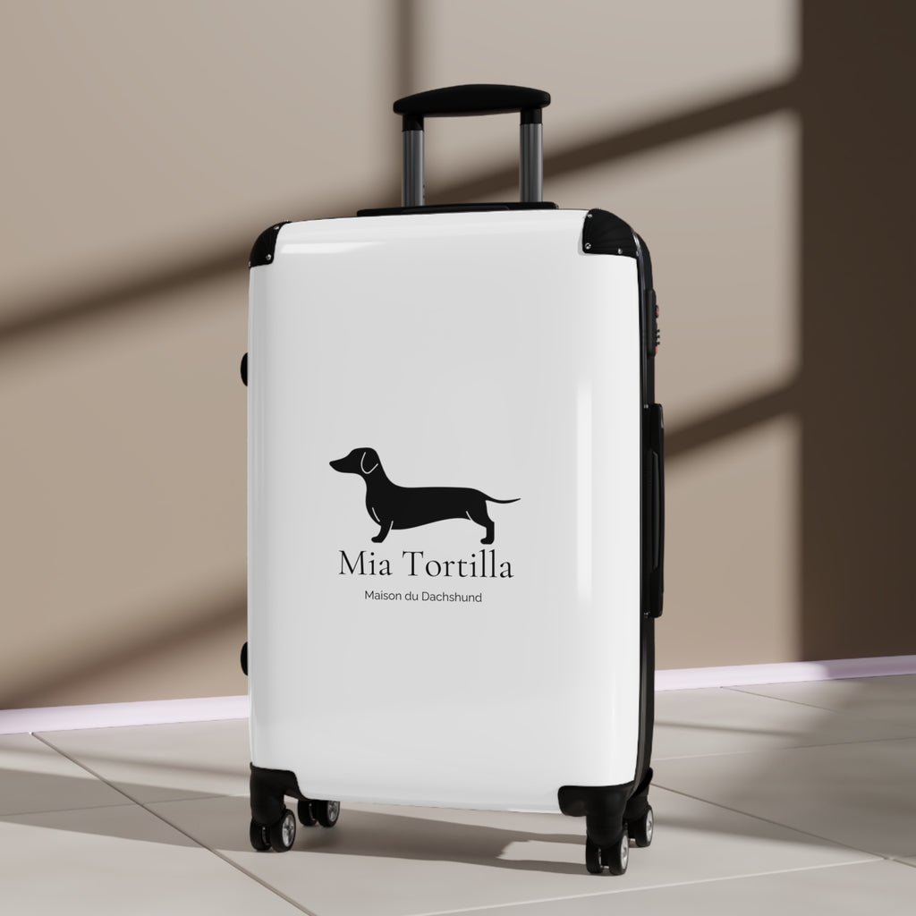 Mia Tortilla Suitcase — Dachshund Hard Shell Travel Luggage