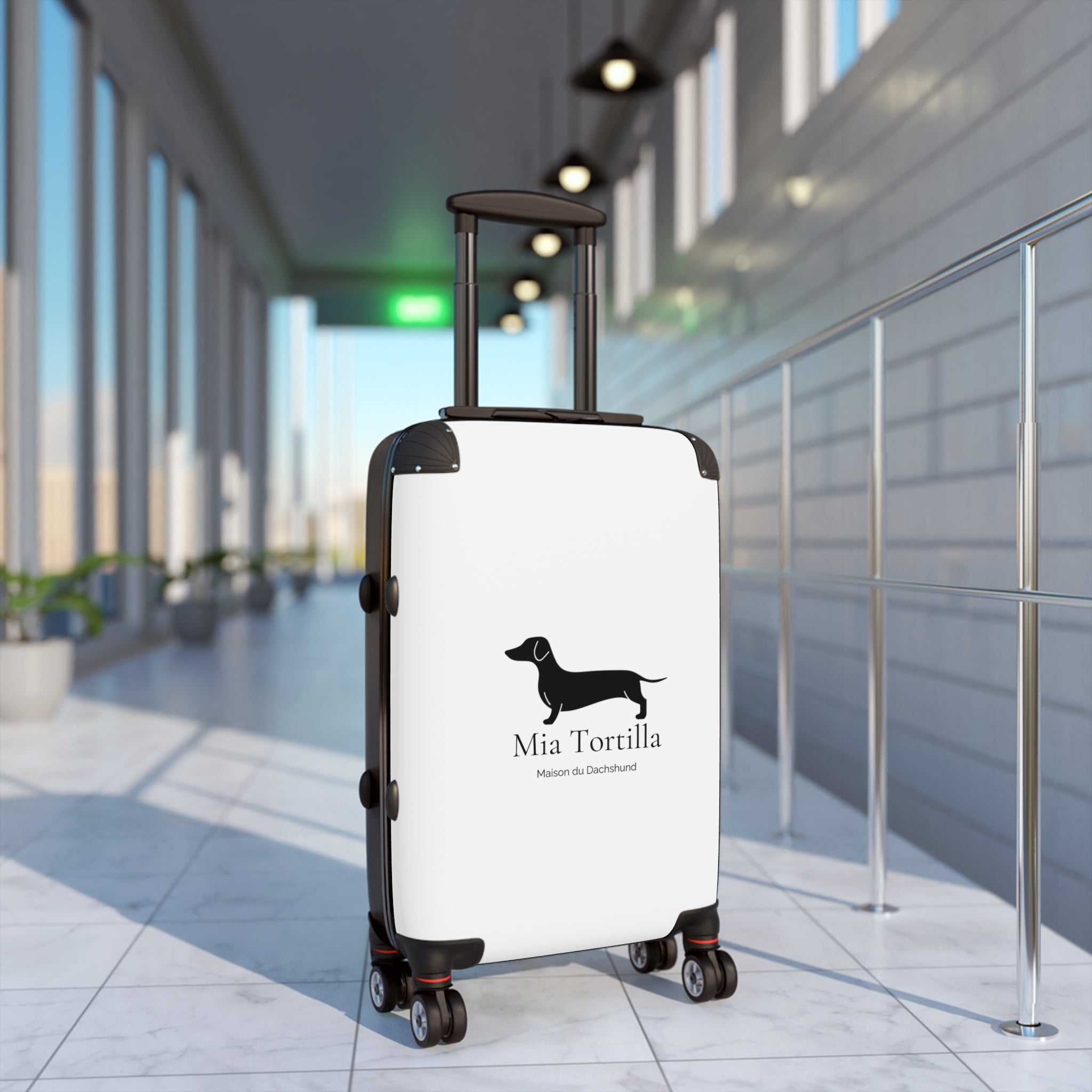 Mia Tortilla Suitcase — Dachshund Hard Shell Travel Luggage