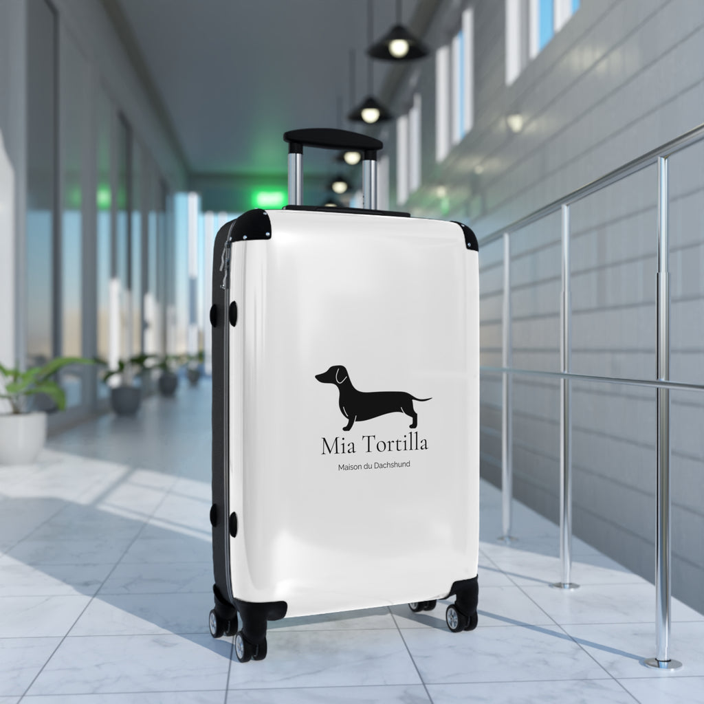 Mia Tortilla Suitcase — Dachshund Hard Shell Travel Luggage