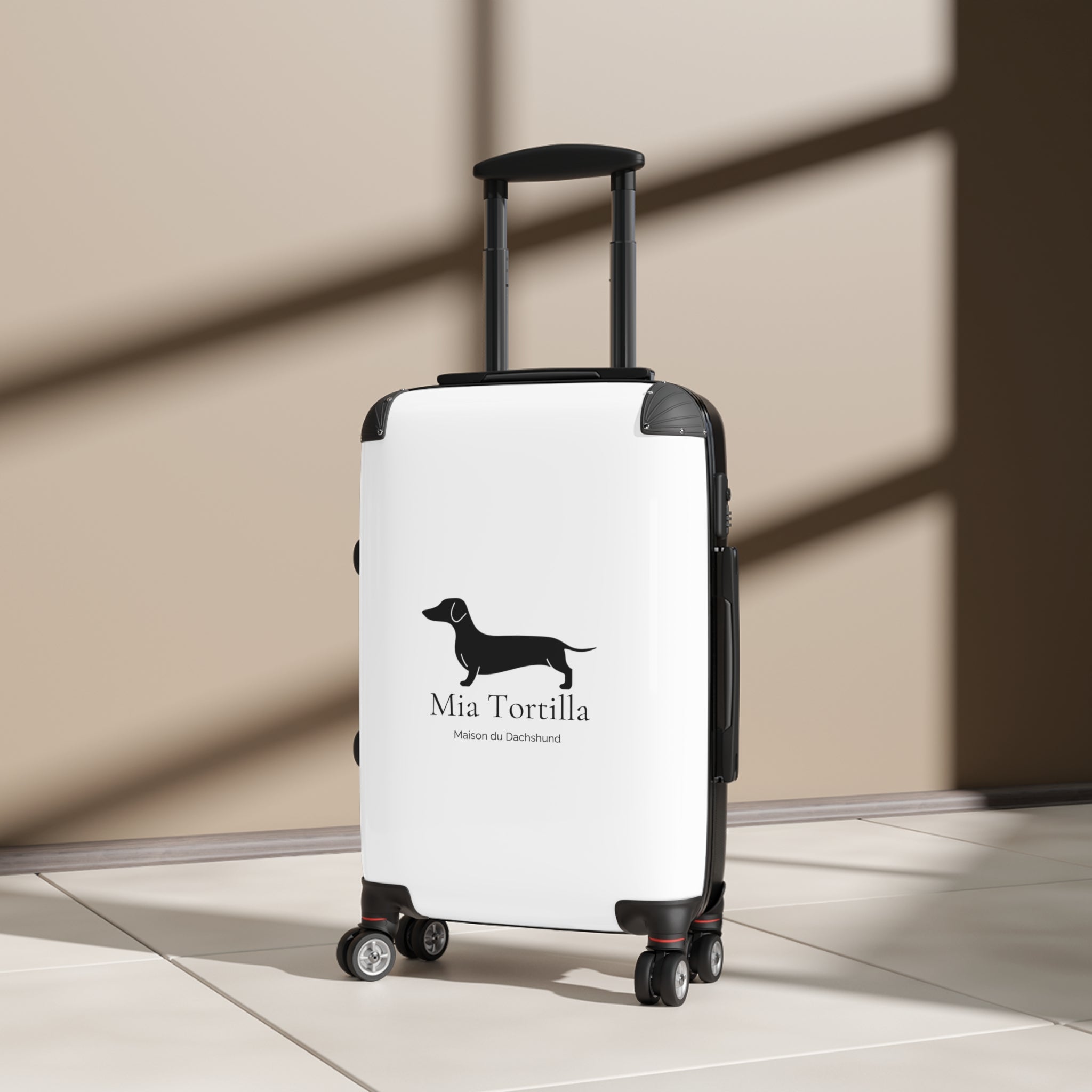 Mia Tortilla Suitcase — Dachshund Hard Shell Travel Luggage