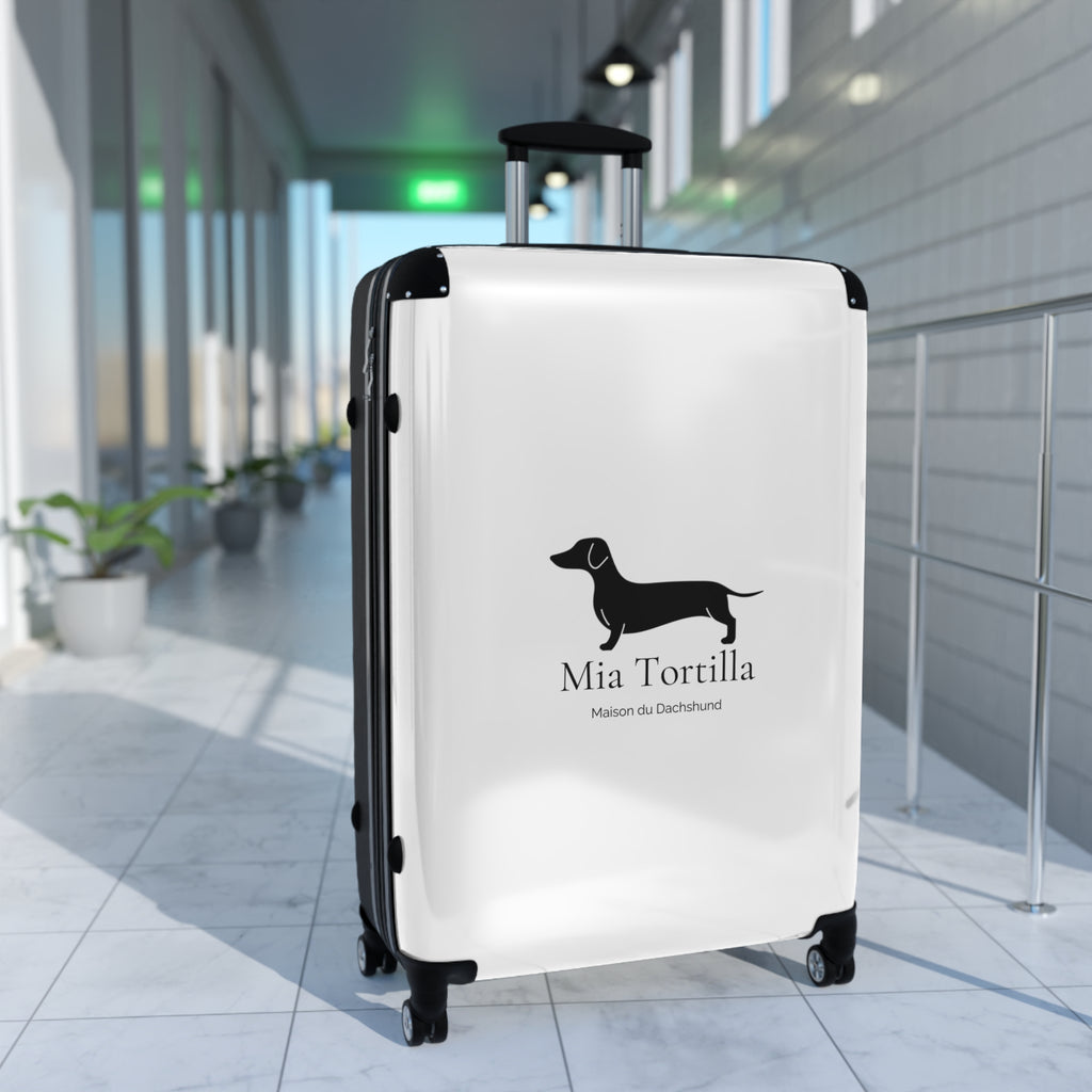 Mia Tortilla Suitcase — Dachshund Hard Shell Travel Luggage