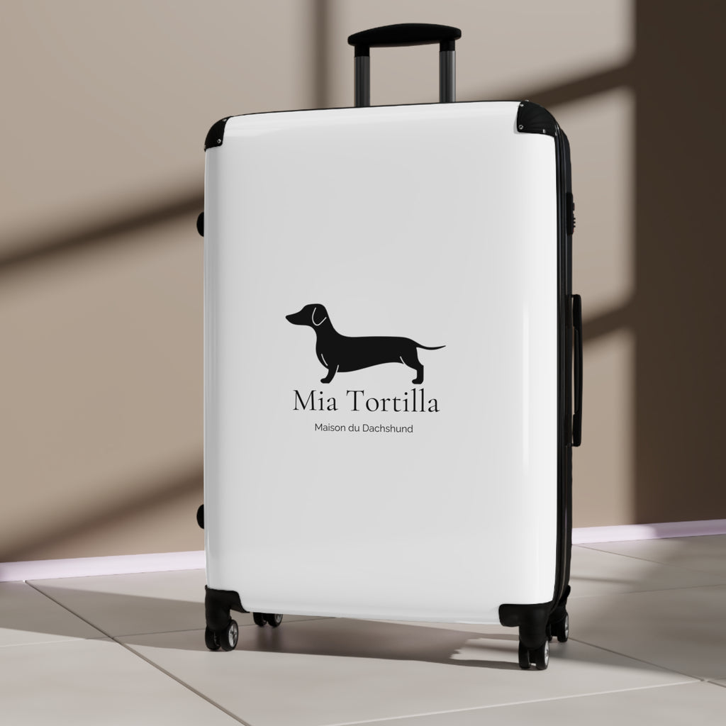 Mia Tortilla Suitcase — Dachshund Hard Shell Travel Luggage