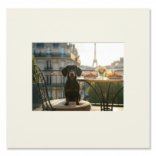 Mia in Paris Print — vierkant