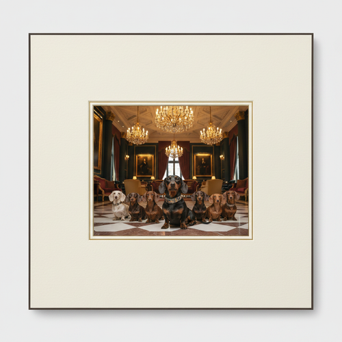 Mia met Entourage — The Lobby Print vierkant